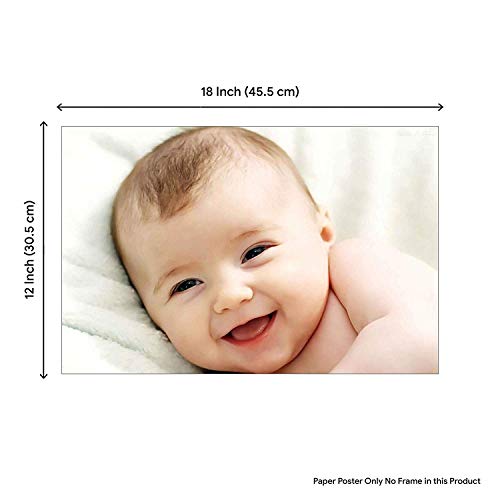 KARTMEN Set of 5 Cute Baby Combo Posters Smiling Baby Poster Poster