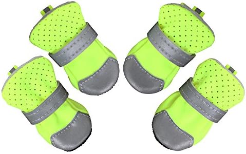Dog Boots Breathable Paw Protectors for Small to Medium Dogs (Pack of 4)