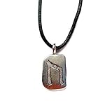 Rune Uruz Pewter Pendant on Corded Necklace, Ancient Runes Collection