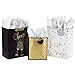 Hallmark All Occasion Gift Bags Assortment with Tissue Paper - Black and Gold (Pack of 3, 2 Large 13