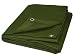 Cartman Olive Drab 10 oz Canvas Tarpaulin 3 Sizes for Option (6' x 8')