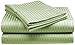 Crystal Trading 4-Piece Bed Sheet Set - Dobby Stripe - 100% Cotton Sateen - 300 Thread Count