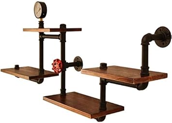 SMLZV Los estantes flotantes de Montaje en Pared, Retro Industrial