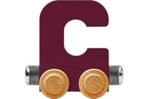 Maple Landmark NameTrains Bright Letter Car C - Made in USA (Purple)