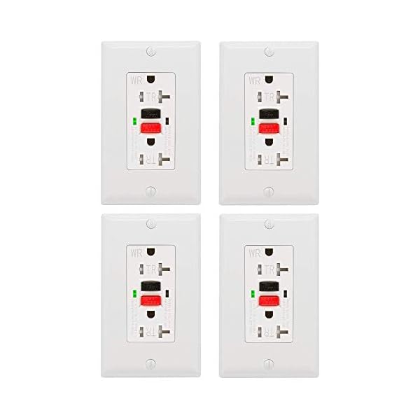 ANKO GFCI Outlet 20 Amp 4 Pack, UL Listed, TamperResistant, Weather Resistant Receptacle Indoor