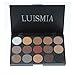 Eyeshadow Palette - Luismia 15 Colors Waterproof Smoky Natrual Naked Make up Eye shadow Kit Eyebrow Mineral Powder kit