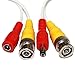 Siamese Cable Pre-Made Security Camera Video CCTV BNC Power Cable 10ft - White