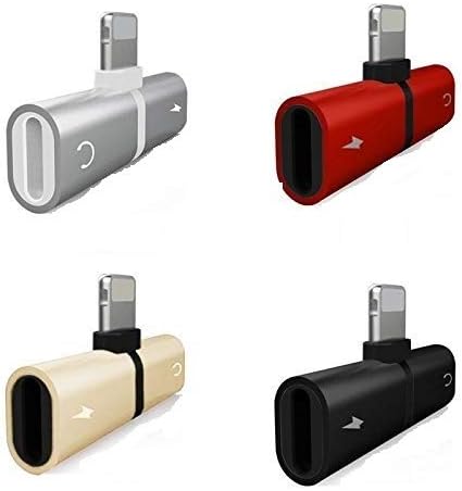 YGS® Metal Lightining Splitter Compatible with iPhone 7,7 Plus, 8,8 Plus, X, Xr, Xs, iPad,iPad Pro,Work with iOS 12 or Later,Charge and Listen Music Together Random Color (ONLY 1 Peice)