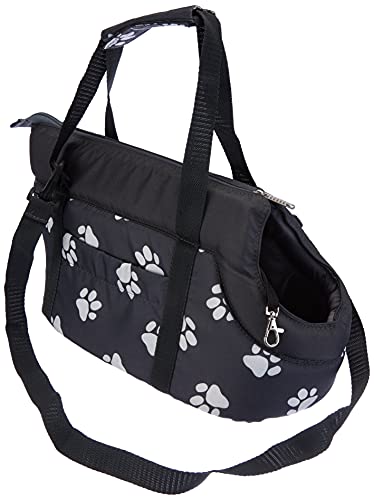 HobbyDog Tor gwl2 hundetasche Borsa da Gatto, Dimensioni 22 x 20 x 36 cm, Grigio con Zampe
