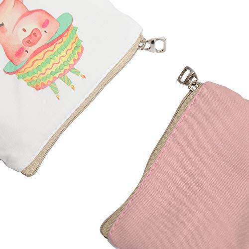 Women and Girls Cute Fashion Coin Purse Wallet Bag Change Pouch Key Holder (Small Pink Pig) - Thumbnail 4