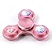 Caloics EDC Hand LED Lighting Tri-Spinner Fidget Finger Toy For Autism ADHD Anxiety Stress Relief Focus Fingure Spinner and Long Spins to 2-3Mins (RoseGold)
