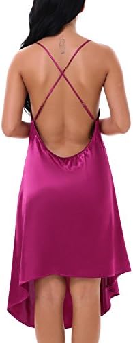 Yulee Women's Satin Long Chemise Lingerie Sleepwear Slip Nightgown S-XXL