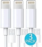 Tricon Charger, Lightning iPhone Cable, Certified 10 FEET / 3 Meter [Heavy Duty] Lightning to USB High Speed Sync & Charge Cord Charger for Apple iPhone iPad Air iPod, iOS10 (3 Pack) White