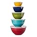 Melamine Bowls with Lids, 10-Piece Set (5 Bowls, 5 Lids), Multi Solid