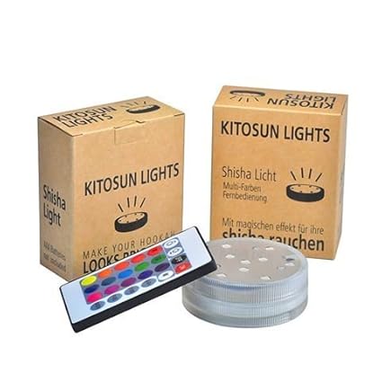 KITOSUN Unterwasser Licht, LED Farbwechsel, Wasserdichte LED Licht Mit Fernbedienung für Vase Base Aquarium Teich Halloween P