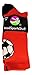 MadSportsStuff Soccer Ball Crew Socks (Red/Black, Small)