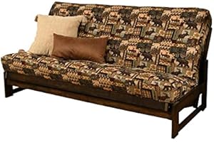 Kodiak Furniture Full-Size Futon Cover in Peter's Cabin Multi-Color Fabric (Frame and Mattress not Included)