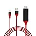 Phone Screen to TV Cable, BOJECHER HDMI Adapter Cable 6.5ft 1080P HDTV Compatible with PhoneX/8/7/6/5 Series Pad Air/Mini/Pro to TV Cable【Not Support Netflix】