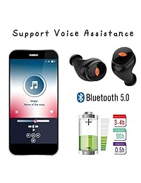 Verdadero inalámbrico WQ Estéreo Bluetooth 5.0 Versión Touch Boton Control Auricular para correr Música y llamadas de sonido personalizadas a prueba de sudor y resistentes al agua
