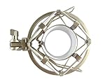 Spider Large Diaphram Condenser Microphone Shock Mount Holder Clip Anti Vibration Suspension High Isolation Silver 50mm