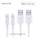 Apple iPhone/iPad Charging/Charger Cord Lightning to USB Cable[Apple MFi Certified] Compatible iPhone X/8/7/6s/6/plus/5s/5c/SE,iPad Pro/Air/Mini,iPod Touch(White 1M/3.3FT) Original Certified (2 Pack)