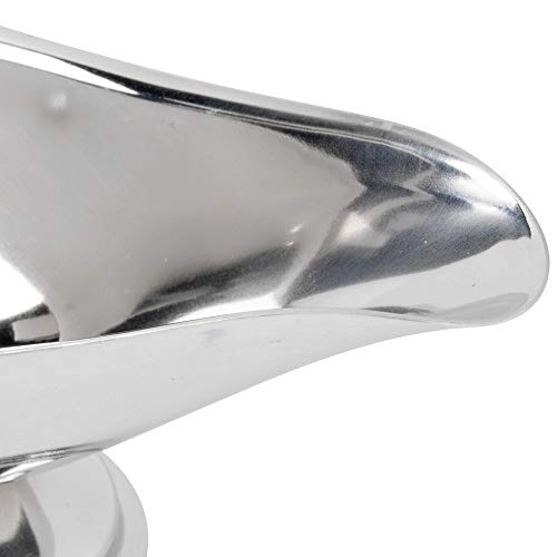MM Foodservice Commercial Grade Stainless Steel Gravy Boat, Restaurant Style Gravy Boat, Set o 2 Gravy Boats (8-Ounce) - Thumbnail 2
