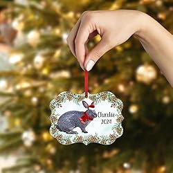 Silver Rabbit Christmas Ornament 2024