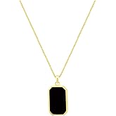 Txibikn Simple Elegant Black Square Pendant Necklace Chain for Women for Women Lady Wife Wedding Birthday Party Prom