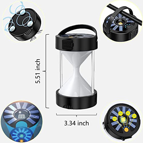 LED Camping Lantern, Bebiger Rechargeable Hanging Tent Light 1000LM 4 Light Modes, Portable Emergency Lights for Camping/Hiking/Hurricane/Outages with Hook, Type C-USB Charging Cable Included