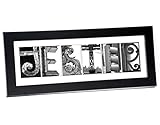 Creative Letter Art Personalized Sign Black and White Architecture from Original Alphabet Photograph Letters for Wedding, Personalized Gifts, Graduation, Anniversary, Baby Name