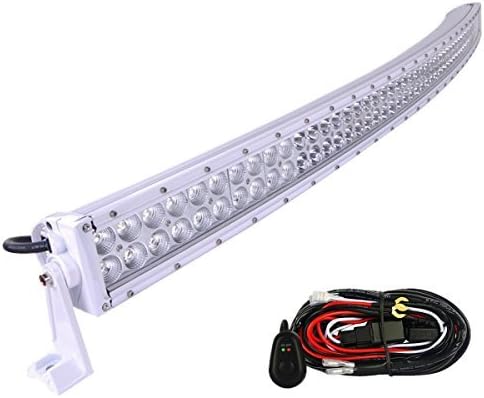 Enk 50 Inch 288W White Curved Led Light Bar Flood Spot Combo Beam Waterproof for Off-road Jeep Truck Ford Pickup Bumper Vans by Enk