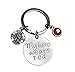 Infinity Collection Firefighter Keychain, My Hero Wears Red Jewelry Gift for Firefighter Wife, Girlfriend, Mom, Daughter - Fireman Wife Jewelry