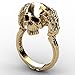 EVBEA Skull Rings for Women 14K Gold Statement Fun Skull Claw Band