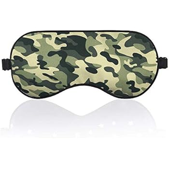 BYBART Camo Sleep Mask, Soft & Comfortable Eye Mask with Adjustable Head Strap Light Blocking Eye Cover for Kids Women Men