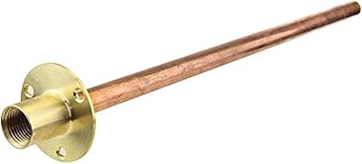 Mark Vitow Wall Plate and Copper Pipe Brass 0.5 inch flange 15 mm 40 cm