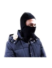 Schonfeld Micro Fleece Lined Balaclava Facemask with Velcro Closure - One Size Black