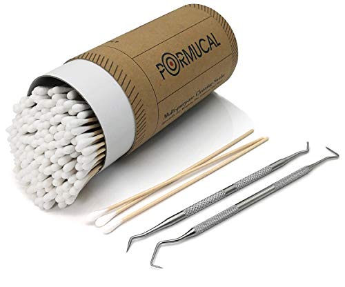 PORMUCAL 200PCS 6 Inch Cotton Cleaning Swabs with 2 Stainless Picks Cleaning Swabs for Gun Jewelry Arts and Crafts Electronics,Camera and More - Thumbnail 6