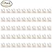 Cable Clips, MHtech 50 Pieces Nylon Wire Clips with 3M Self-Adhesive Adjustable Car Wires Holder Cable Clamps Cable Tie Holder for Cable Management Home and Office (White)