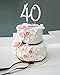 40Cake Topper | Premium Bling Rhinestone Diamond Gems | 50th Birthday or Anniversary Party Decoration Ideas | Quality Metal Alloy | Perfect Keepsake