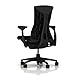 Herman Miller Embody Chair: Fully Adj Arms - Graphite Frame/Base - Standard Carpet Casters