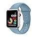 Sport Band For Apple Watch,Soft Silicone Strap Replacement Wristbands For Apple Watch Sport Series 3 Series 2 Series 1 NIKE+ Sports and Edition (Denim Blue 42mm S/M)