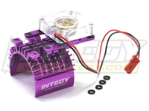 Integy RC Model Hop-ups C22470PURPLE Super Motor Heatsink+Cooling Fan 540/550