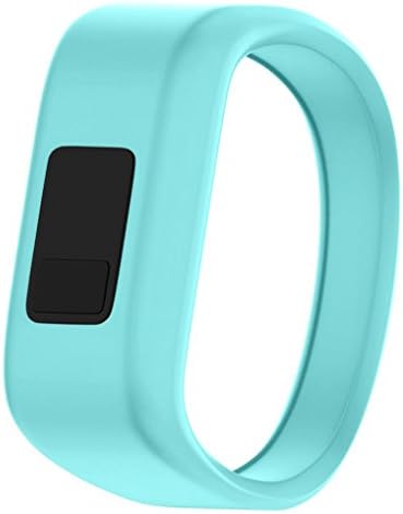 For Garmin vivofit JR Bands Small Large, Soft Silicone Accessories Straps Replacement Bands Wristband for Garmin vivofit JR Watch for Kids and Adults (Small, Teal)