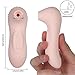 Clitoral Nipple Sucking Vibrator, Xocity, Oral Sex Vibrator with 10 Sucktion Vibration Modes, Clit Nipple Simulator Adults Sex Toy for Women Female Couples, Light Pink
