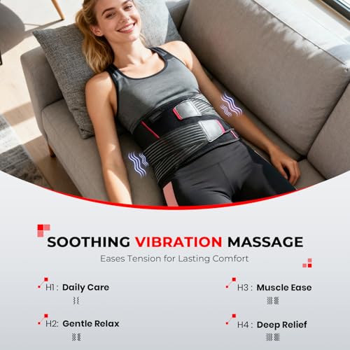 LTW Flagship Red Light Therapy Belt, 430 LEDs Infrared Red Light Therapy for Body, 660nm & 850nm Near Infrared Wrap with Vibration for Back Pain Relief, Waist, Belly, Shoulder (49.2" x 9.1" 430 LEDs)