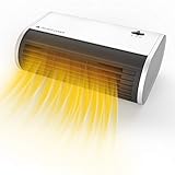 Portable Desk Space Heater, Mini Electric Fan Heater, Personal Use Air Heater with Over-Heat Protection for Home and Office