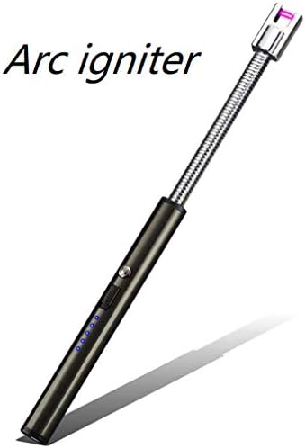 DEVIN0705 Candle Igniter, Flameless Electric Arc Igniter with LED Battery Indicator & Safety Switch, 360°Long Flexible Neck USB Rechargeable Quiet Igniter, Wind Proof for Candles, Kitchen Household C