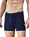 David Archy Men's 4 Pack Drop Needle Micro Modal Boxer Briefs(L,Wine/Navy)