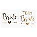 Bachelorette Party Temporary Tattoos, 12-Pack Bride & Team Bride, Long-Lasting Metallic Gold for Wedding Ideas, Bridal Shower Decorations, & Party Supplies Kit, 2 X 2 inches (Heart)