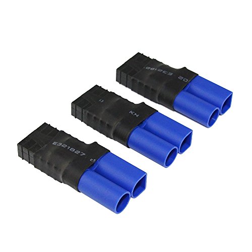OliYin 3pcs Male EC5 Losi to Female TRX Traxxas Adapter Brushless for SCT LiPo Slash(Pack of 3)